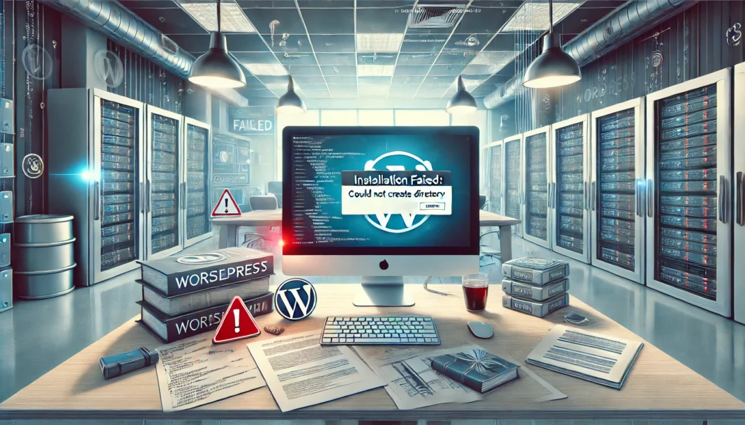 wordpress installation failed could not create directory