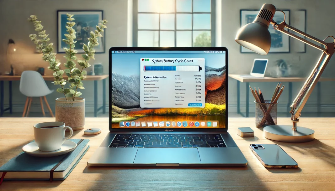 cara cek cycle count macbook