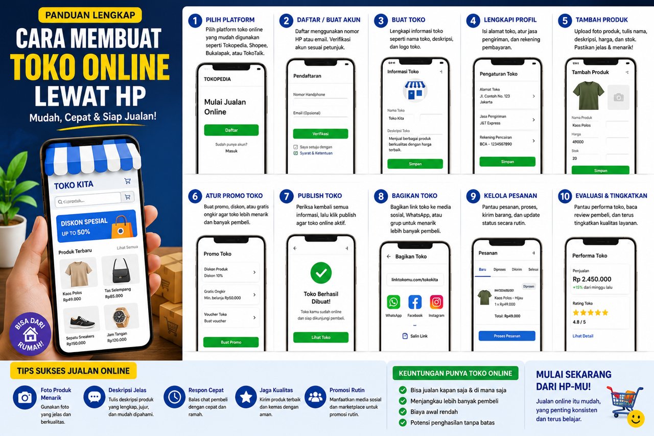 Cara Membuat Toko Online Lewat Hp