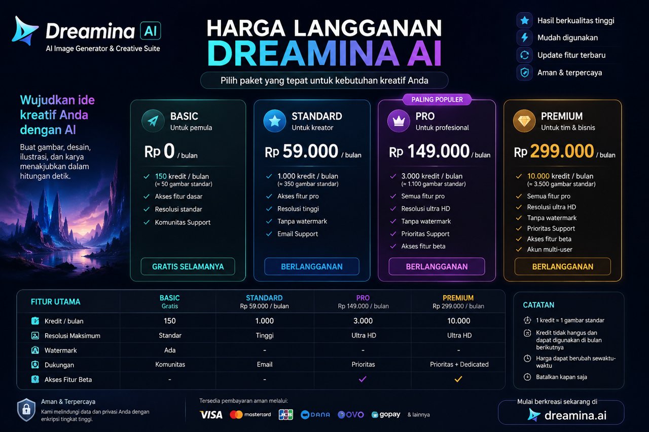 Harga Langganan Dreamina AI