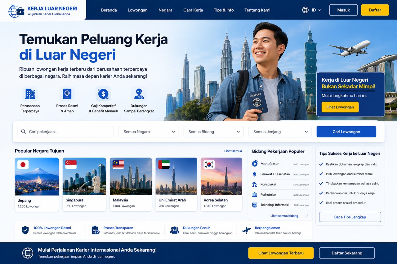 Website Lowongan Kerja Luar Negeri