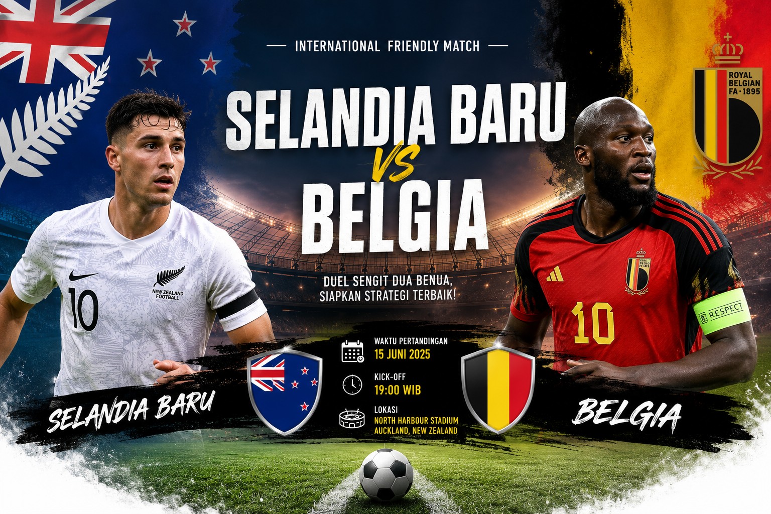 Pertandingan Selandia Baru Belgia Penentu Nasib Kedua Tim