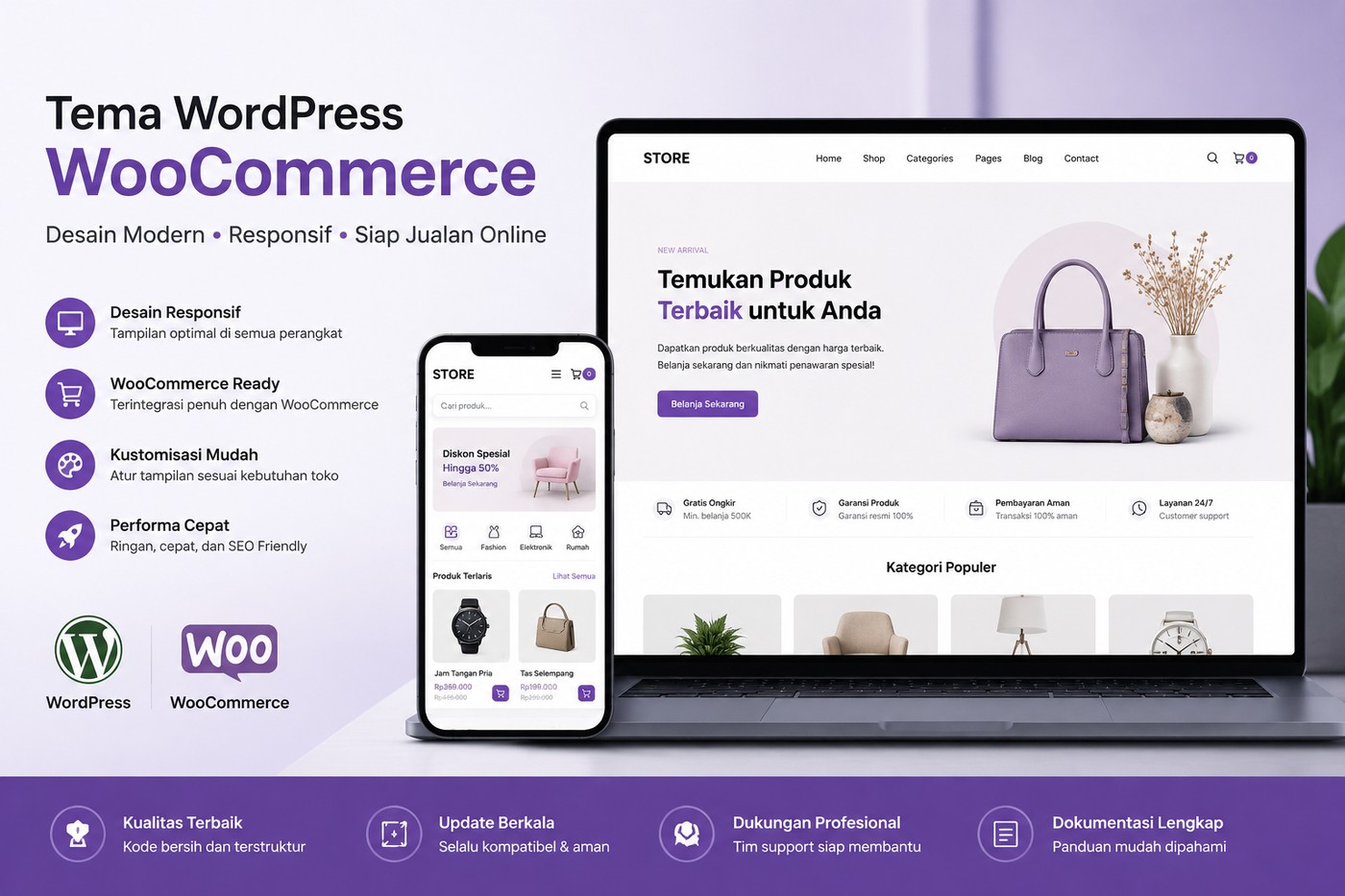 Tema Para WordPress WooCommerce Terbaik Untuk Toko Online