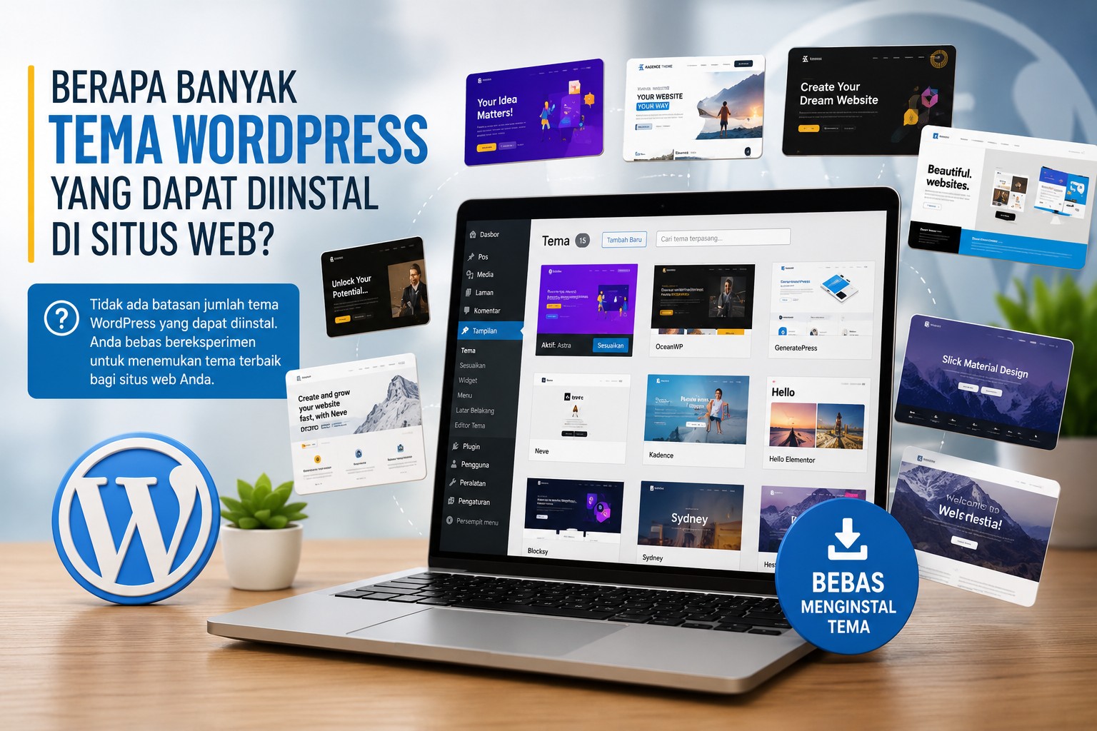 Berapa Banyak Tema WordPress Yang Dapat Diinstal DiSitus Web