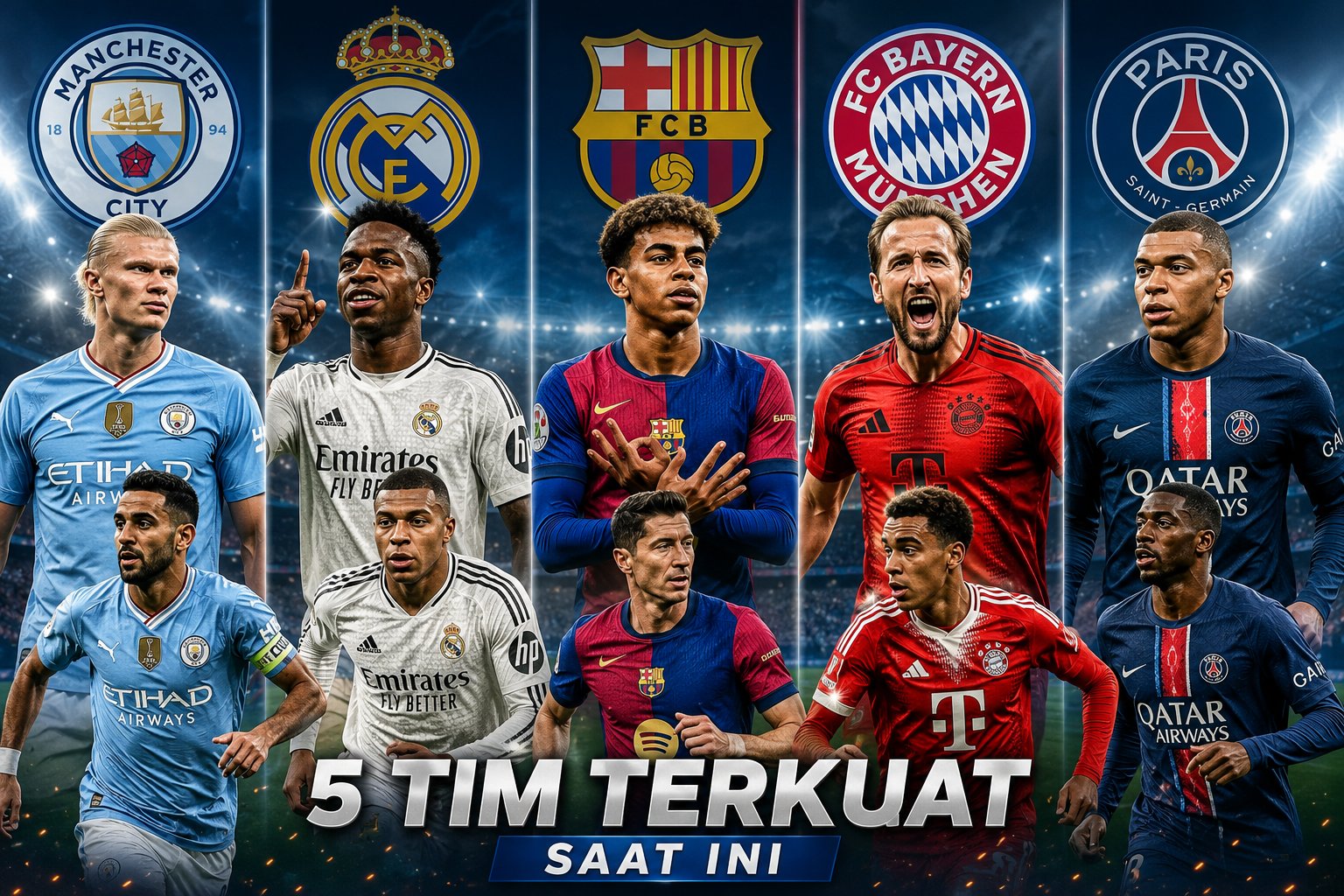 5 tim terkuat saat ini