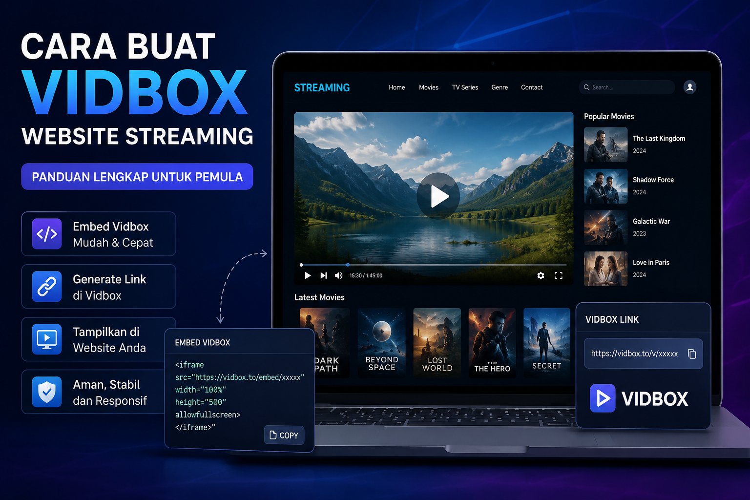 Cara Buat Vidbox Website Streaming Mudah Untuk Pemula