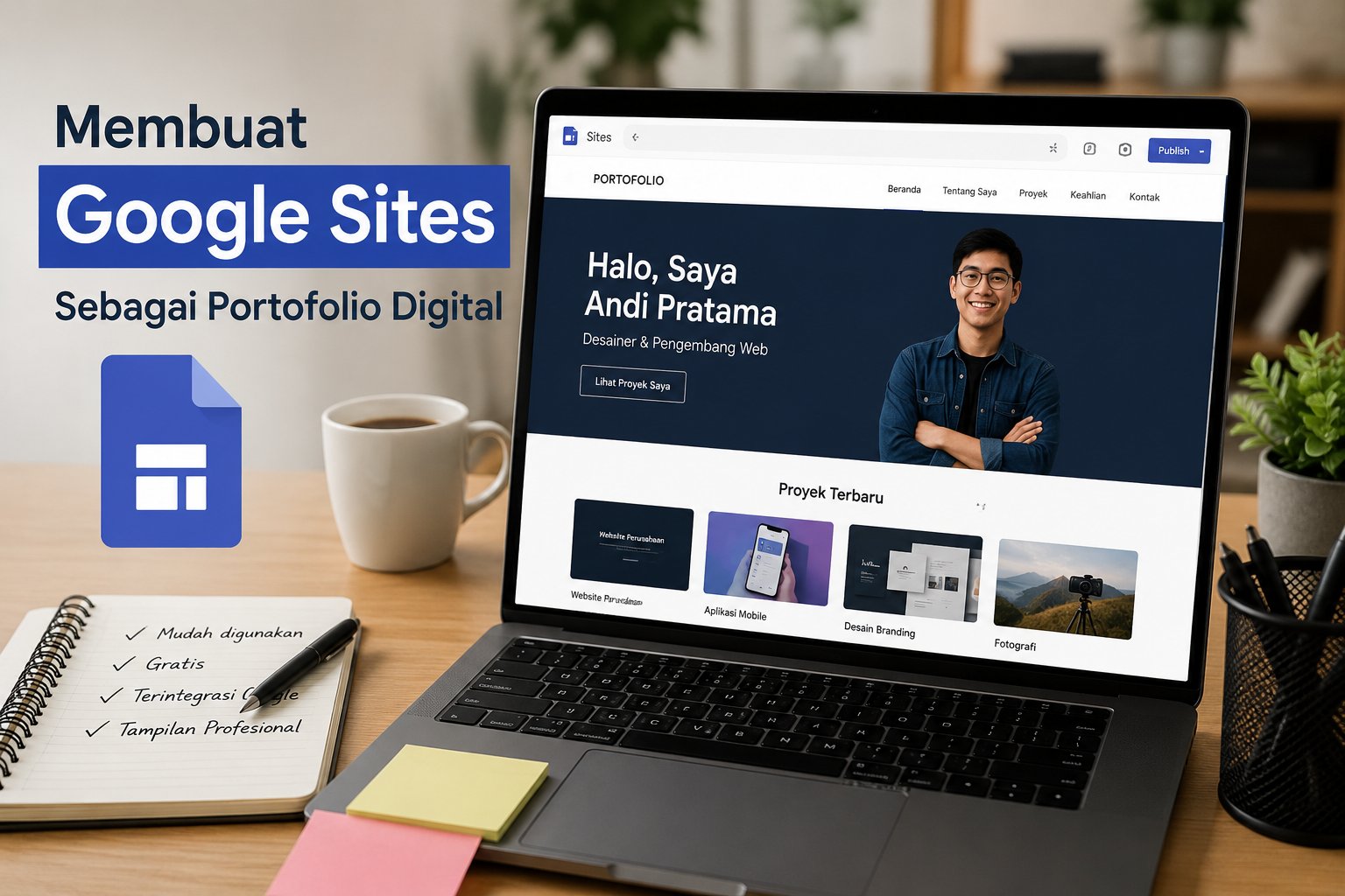 Membuat Google Sites Sebagai Portofolio Digital Yang Pro