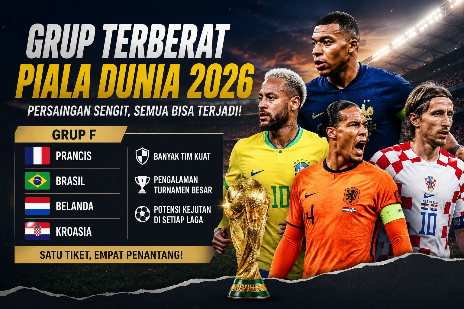 Grup Terberat Piala Dunia Jadi Perbincangan Dunia