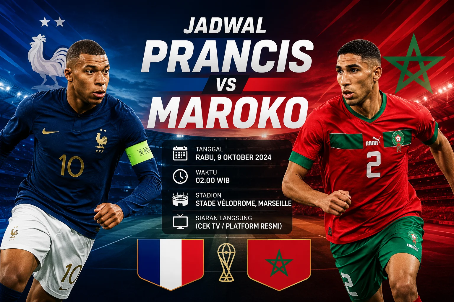 Jadwal Prancis vs Maroko Jadi Laga Panas Dunia