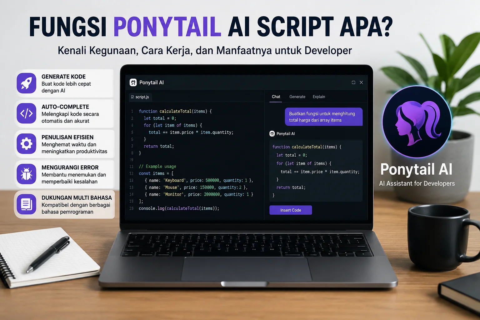 Fungsi Ponytail AI Script Untuk Developer Modern