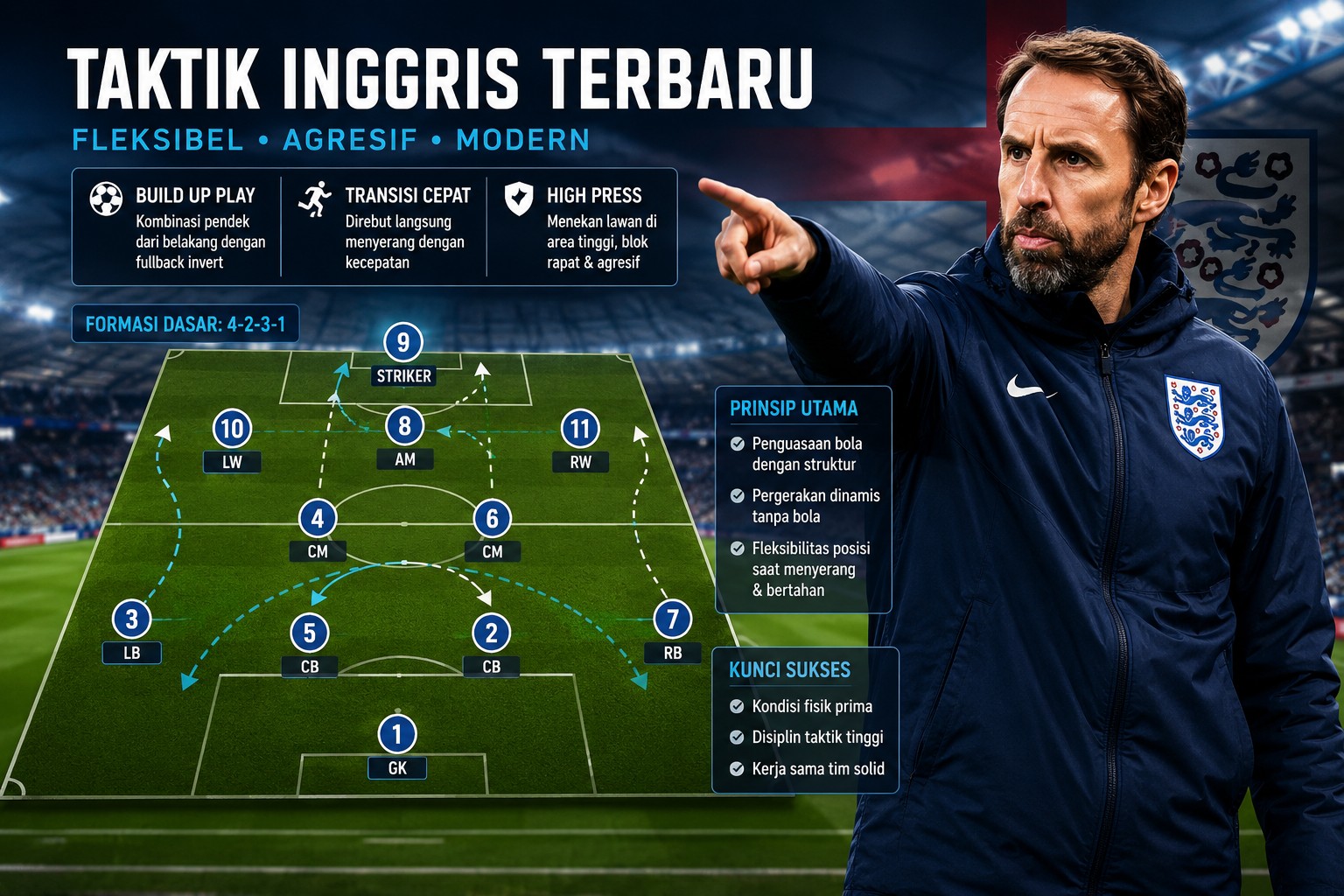 Taktik Inggris Terbaru Sepakbola Modern Dominasi Dunia