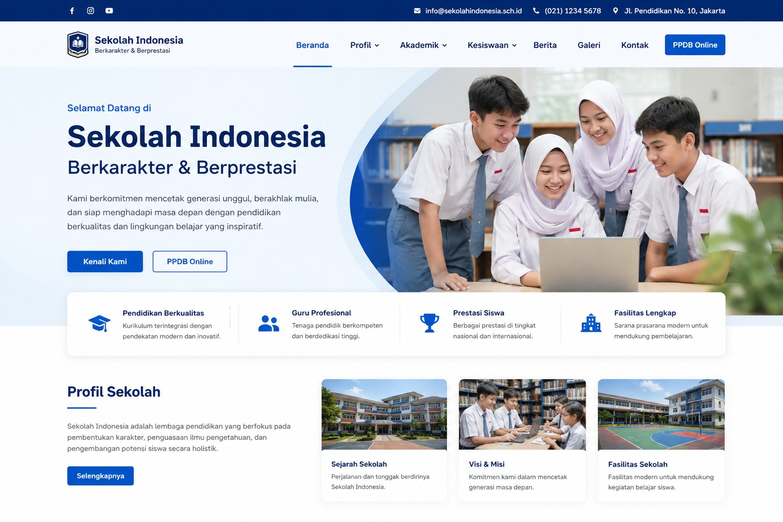 Template WordPress Sekolah Indonesia Untuk Pendidikan