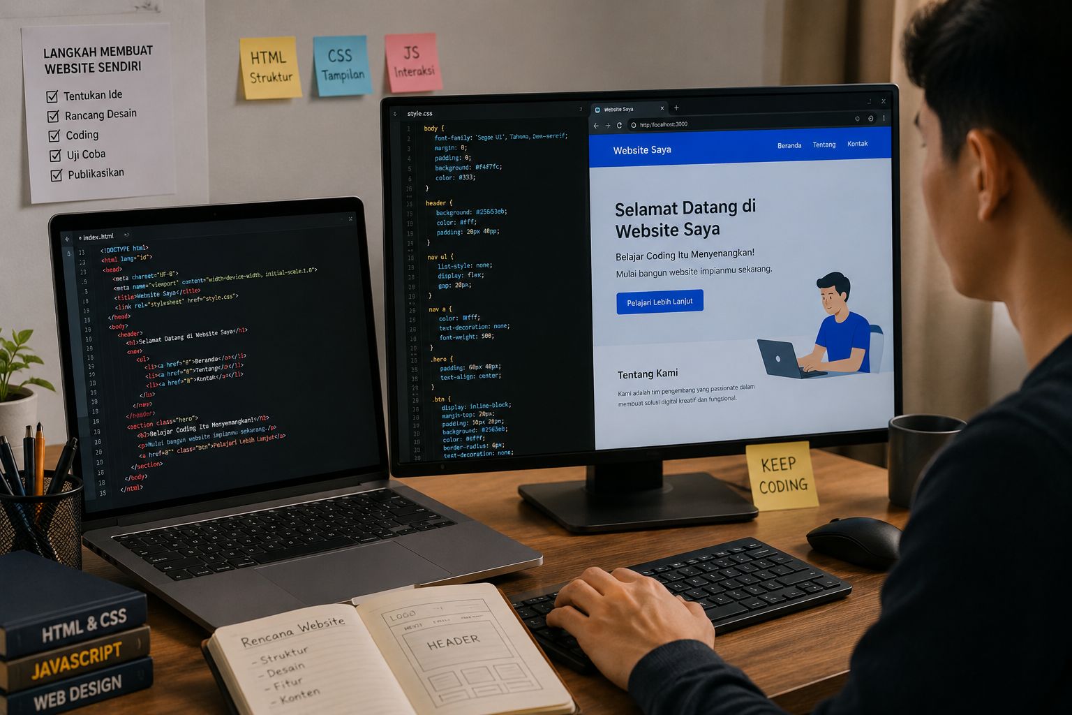 Cara Membuat Website Sendiri Dengan Coding Untuk Pemula