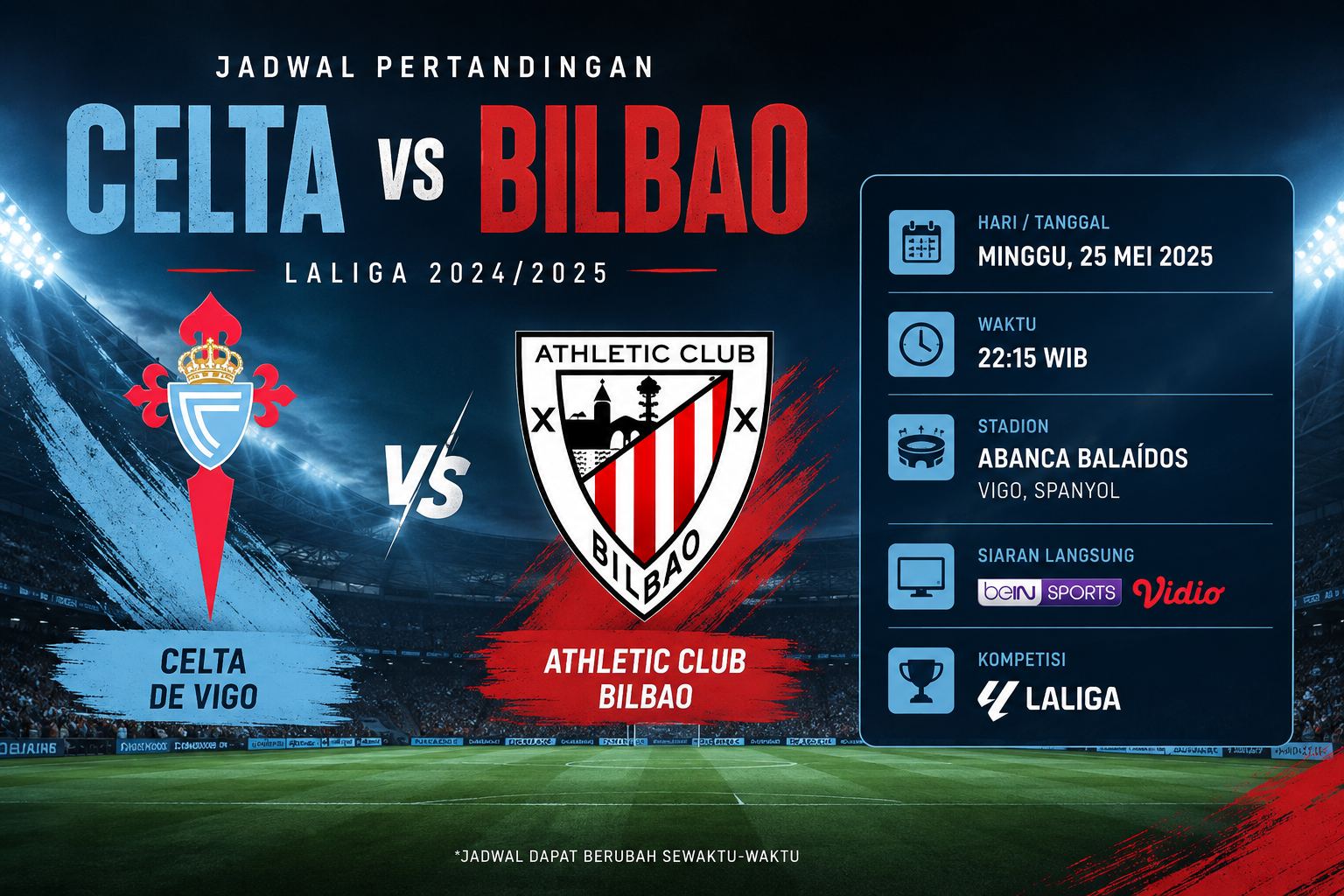Jadwal Celta vs Bilbao