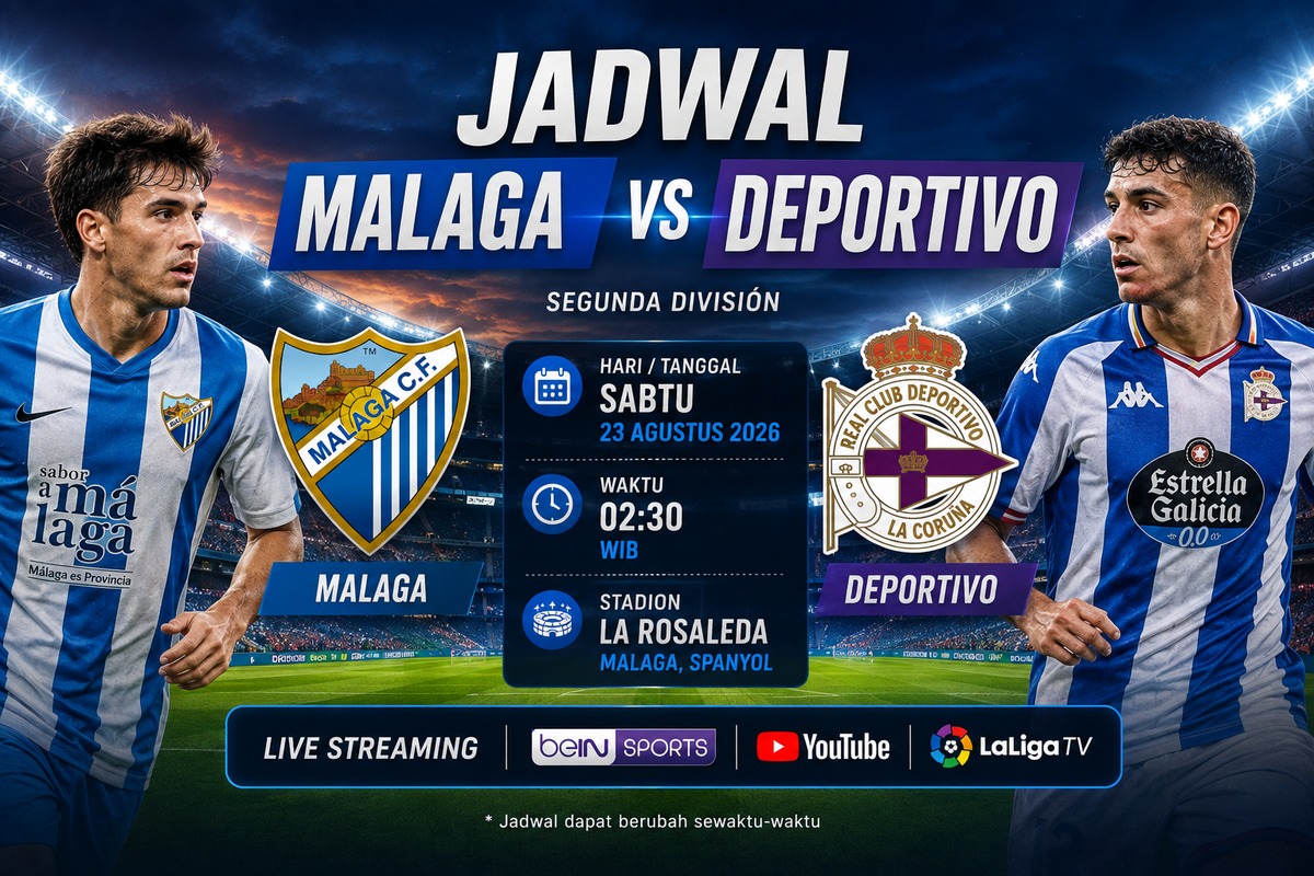 Jadwal Malaga vs Deportivo