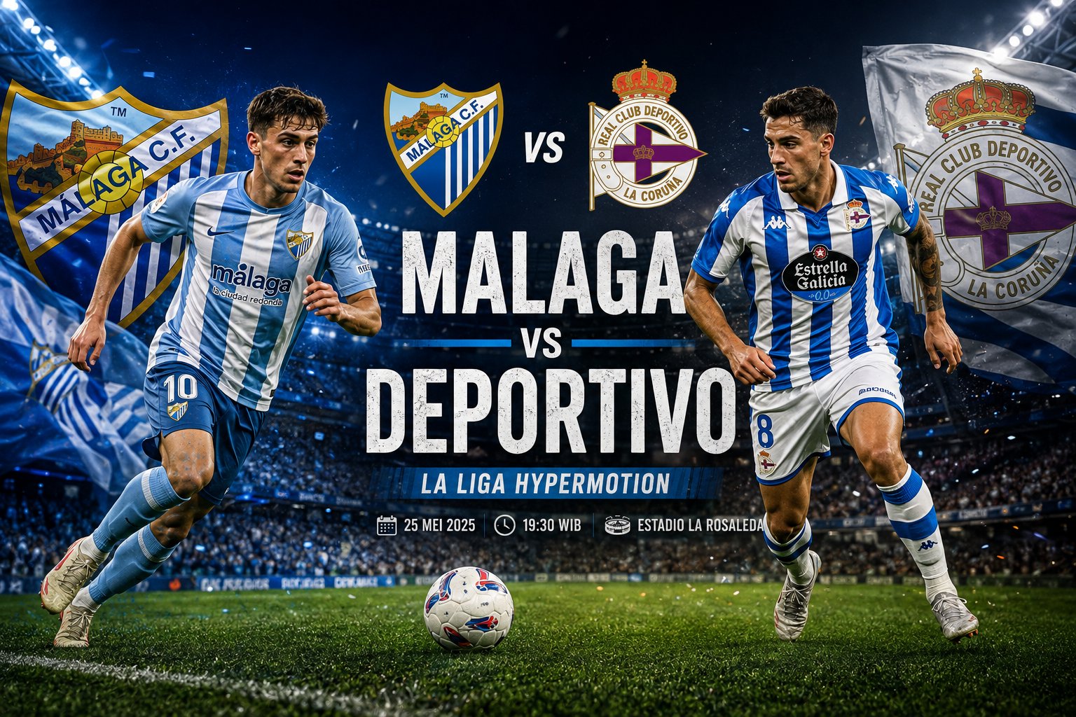 Pertandingan Malaga vs Deportivo