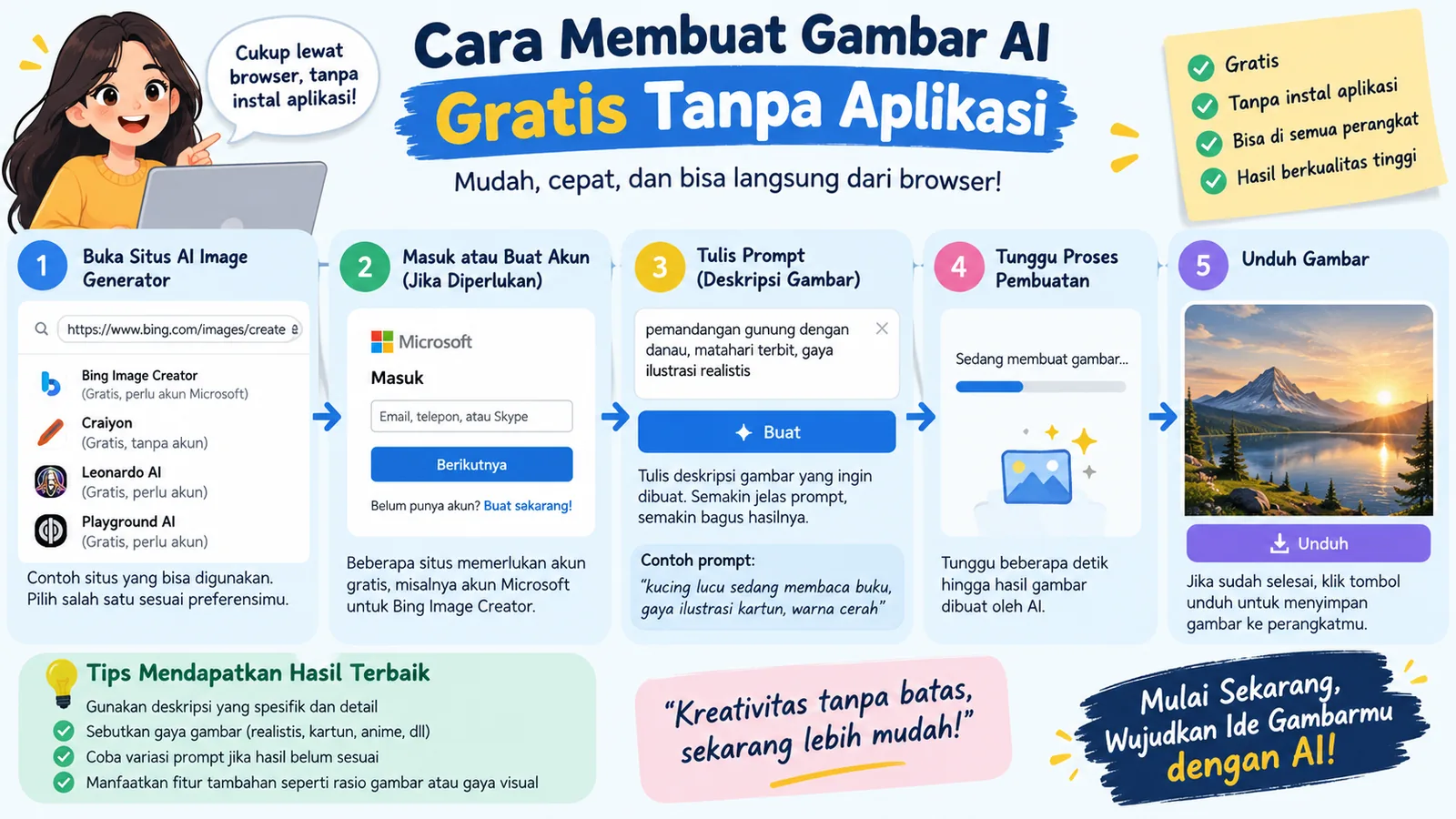 Cara Membuat Gambar AI