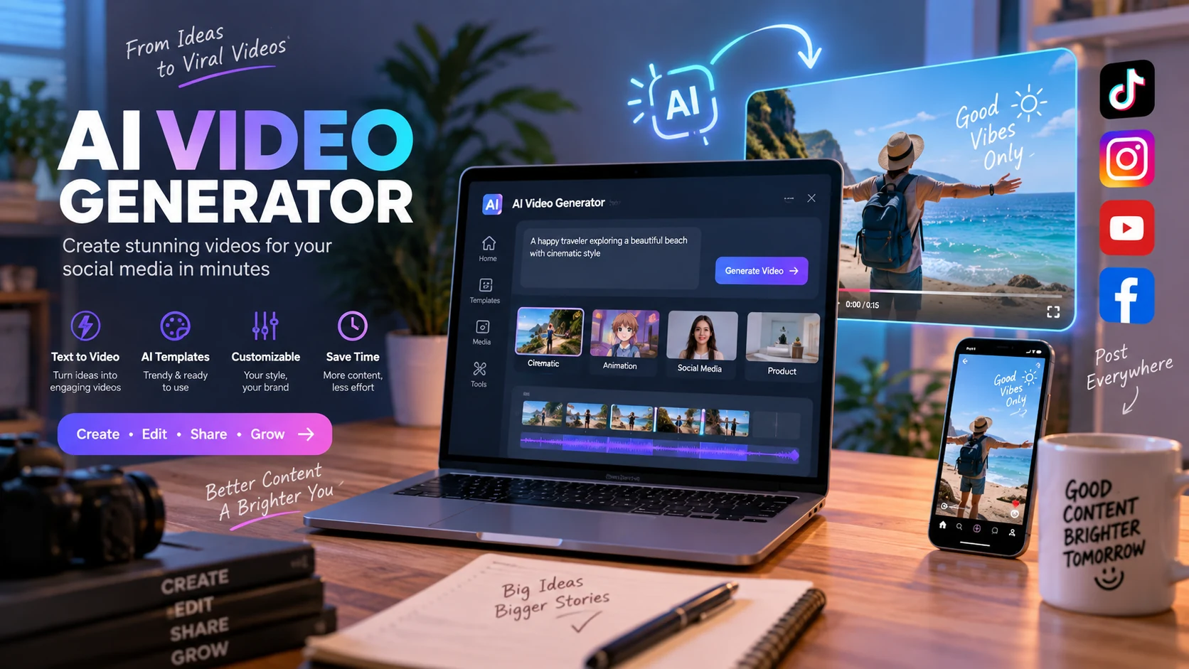 AI Video Generator Untuk Sosmed