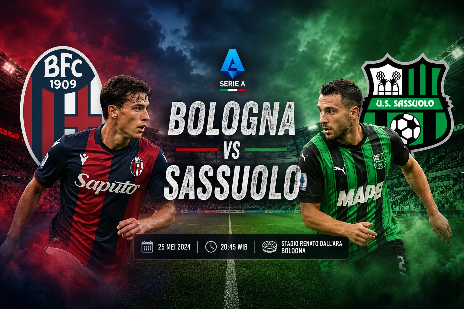 Pertandingan Bologna vs Sassuolo