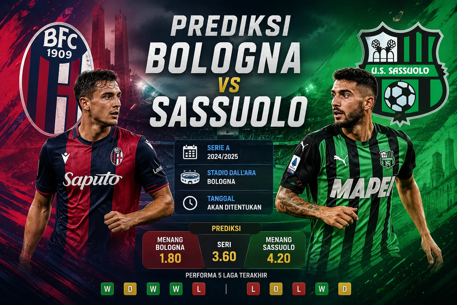 Prediksi Bologna vs Sassuolo
