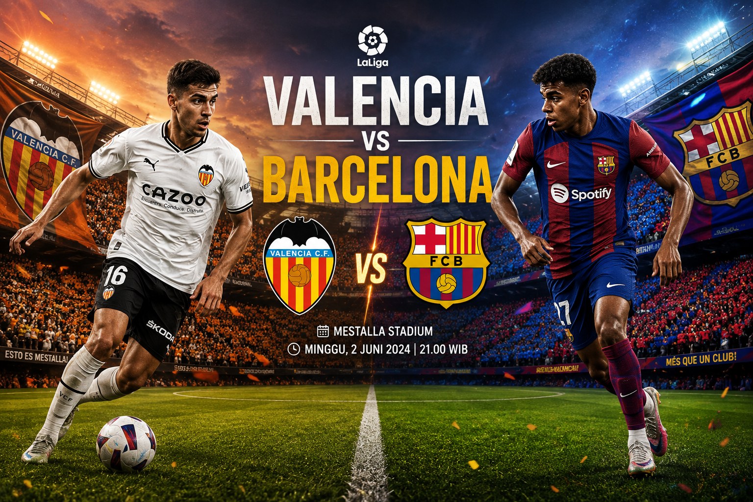 Pertandingan Valencia vs Barcelona