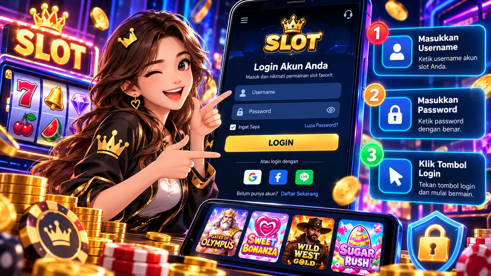 cara login slot