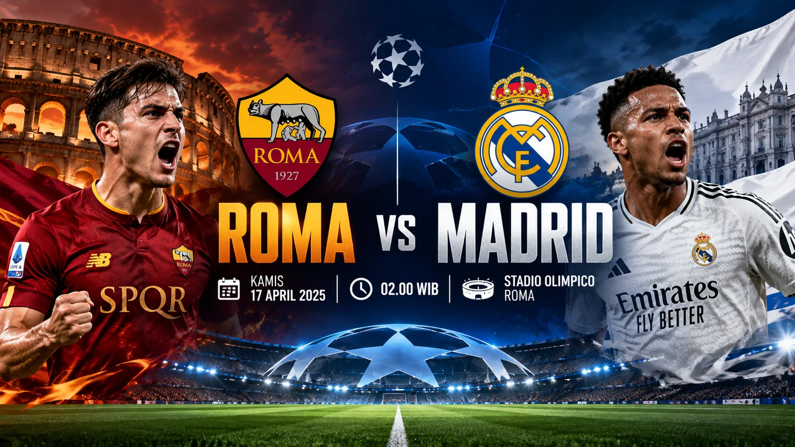 Jadwal Roma vs Madrid