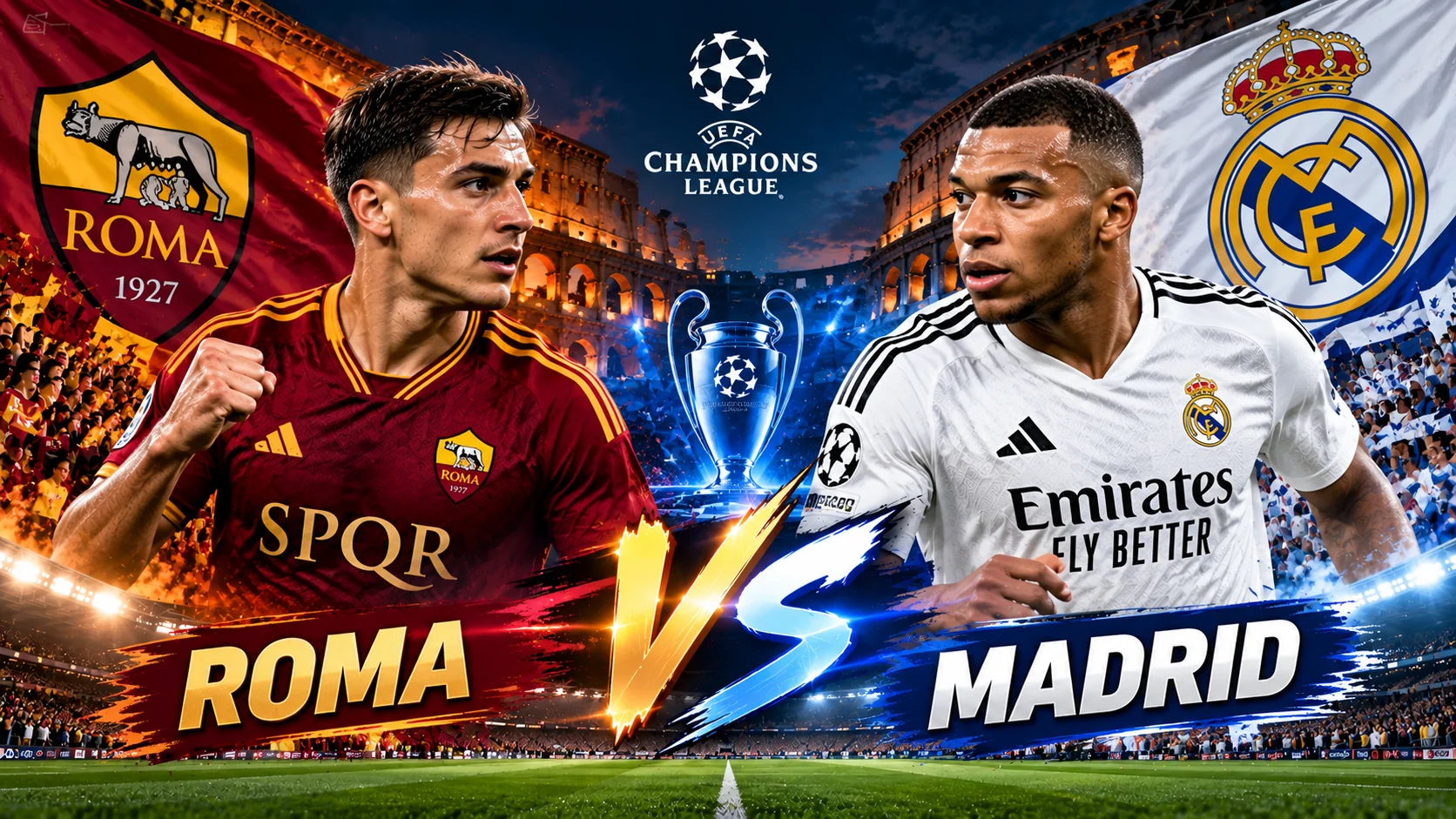 Pertandingan Roma vs Madrid