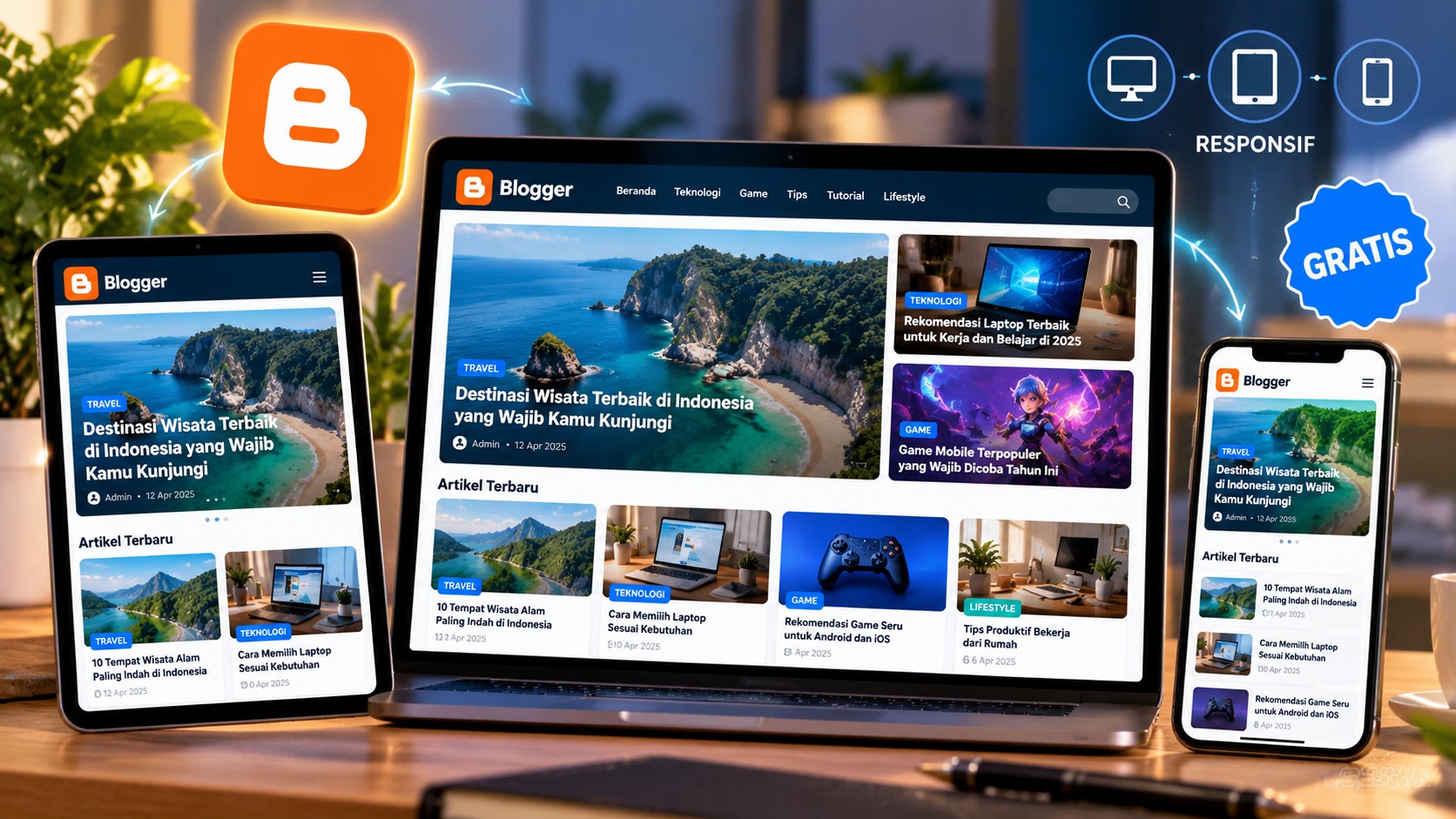 Template Blogger Responsif Gratis